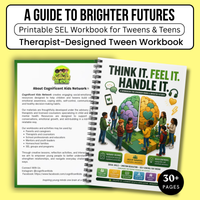 Think It. Feel It. Handle It.™ Tween Mental Health Workbook | Social Emotional Learning Activities | Telehealth Counseling Resource | Digital Download PDF