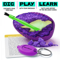 Glow in the Dark Dino Eggs Dig Kit For Kids