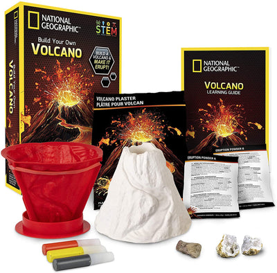 NATIONAL GEOGRAPHIC Volcano Science Kit – Build an Erupting Volcano with This Volcano Kit for Kids, Multiple Eruption Experiments to Try, Great for Science Projects